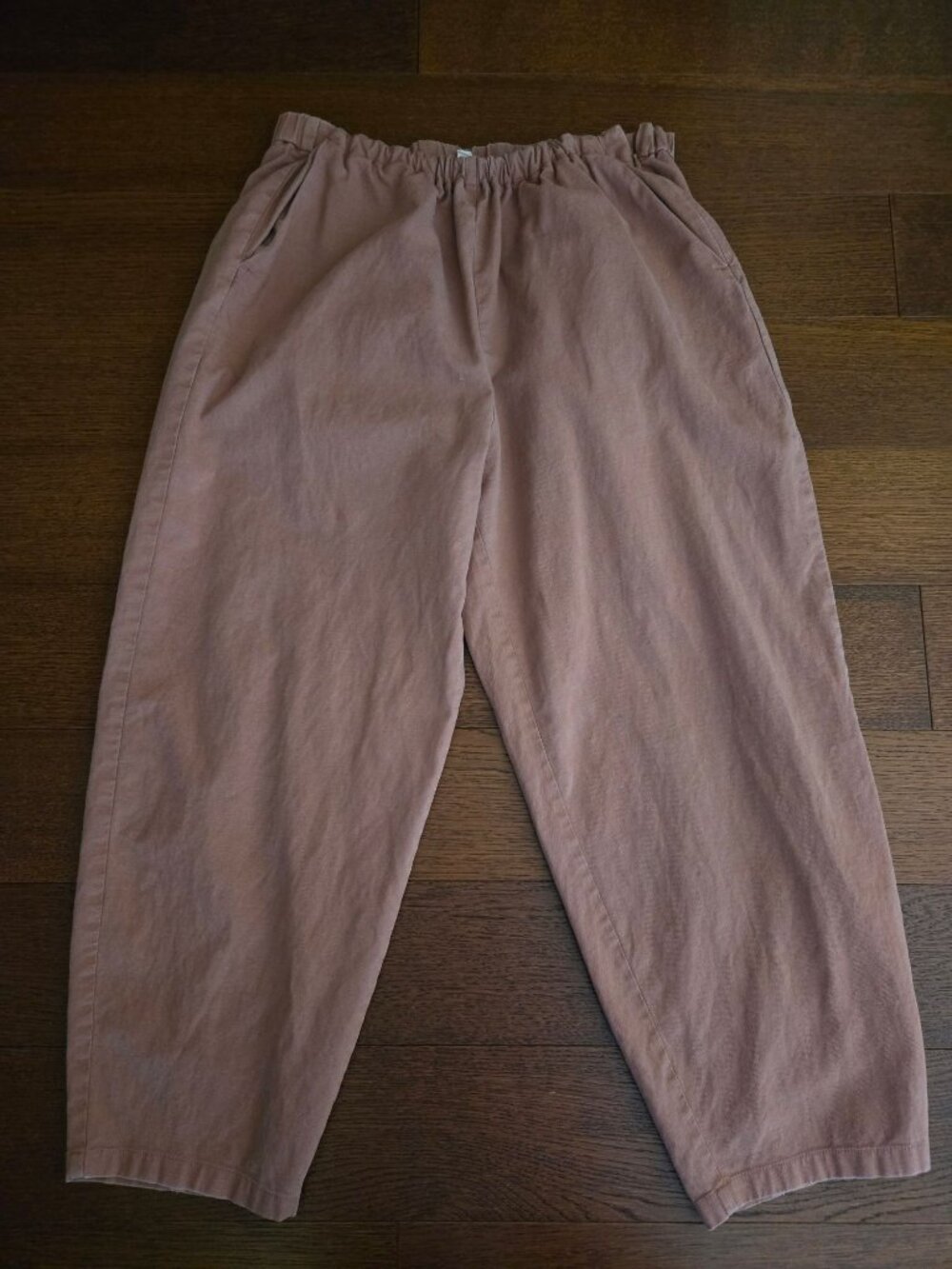 Eileen Fisher Organic Cotton Hemp Blend Lantern Pants "Pink Clay" Women's XL
